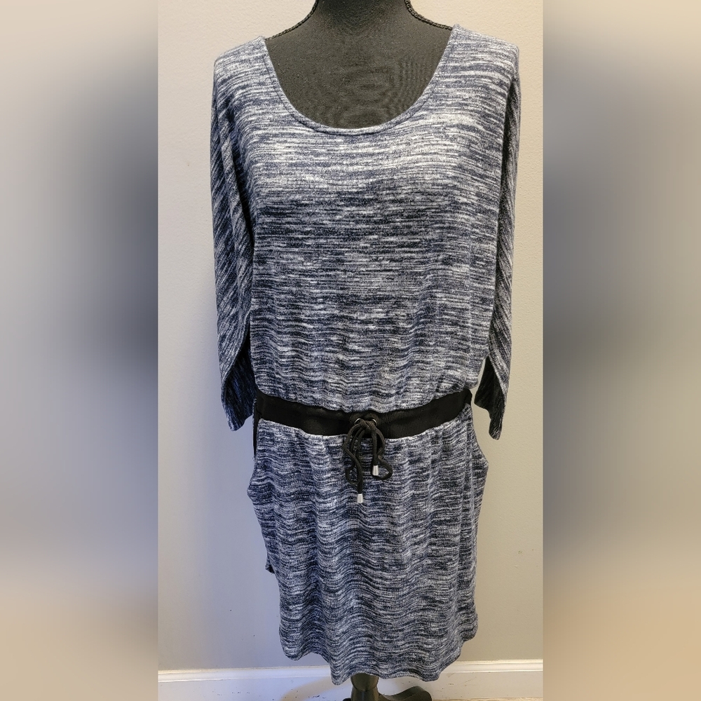 Cato Navy and Gray Casual Dress